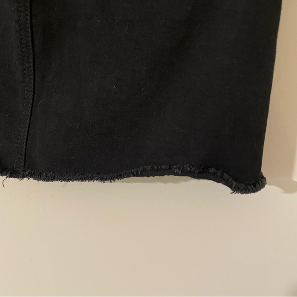 Just Black Denim A-Line Raw Hem Mini Denim Skirt Black, Never Worn - Picture 5 of 8